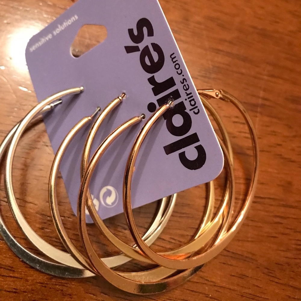 Claire’s Hoop Earrings! New with tags!